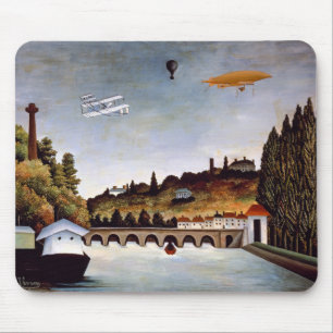 Alfombrilla De Ratón Henri Rousseau - puente de Sèvres y colinas de Cla