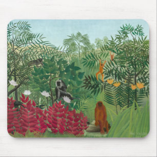 Alfombrilla De Ratón Henri Rousseau - Selva Tropical con Monos