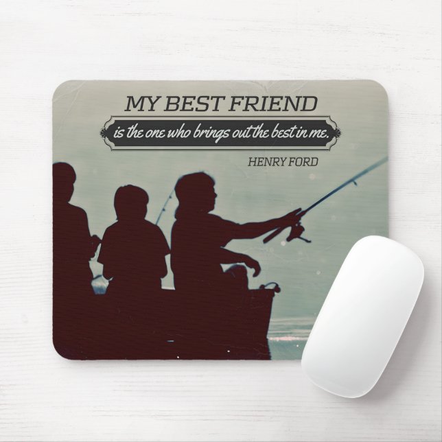 Alfombrilla De Ratón Henry Ford Inspirational Cita "Mejor amigo" (Con ratón)