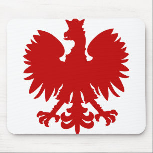 Alfombrilla De Ratón Heraldic Animal Eagle Red Silhouwn Crown