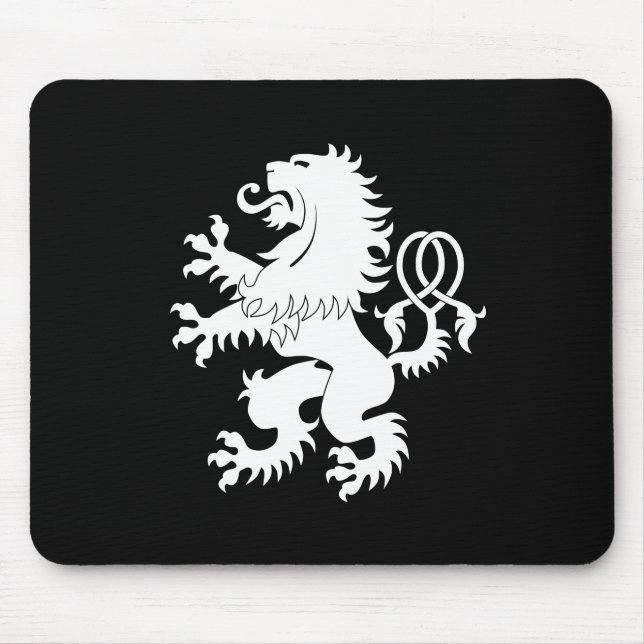 Alfombrilla De Ratón Heráldica desenfrenada cruzada Mousepad del león (Frente)