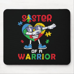 Alfombrilla De Ratón Hermana De Un Guerrero Autista Infantil Conciencia