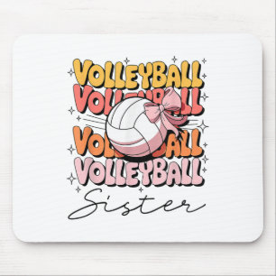 Alfombrilla De Ratón Hermana de voleibol genial coqueta lazo voleibol