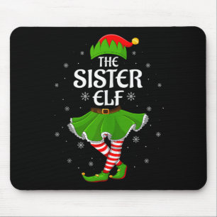 Alfombrilla De Ratón Hermana Elfa Navidad Familia Chicas Mujeres Equipo