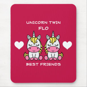 Alfombrilla De Ratón Hermana gemela unicornio 