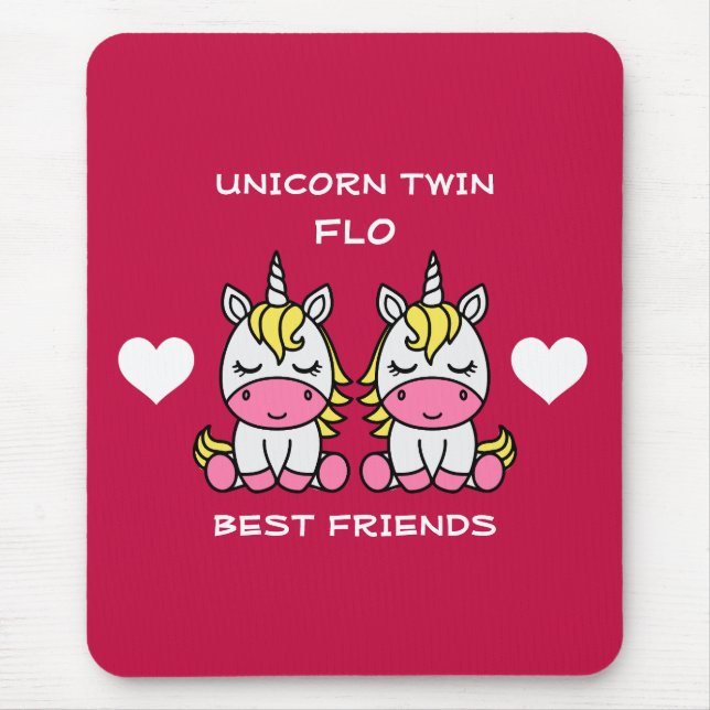 Alfombrilla De Ratón Hermana gemela unicornio  (Frente)
