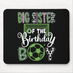Alfombrilla De Ratón Hermana Mayor Del Futbolista Cumpleañero Cumpleaño