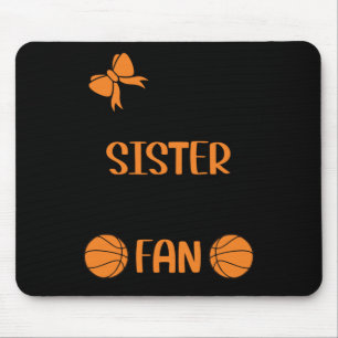 Alfombrilla De Ratón Hermana menor mayor fanática del baloncesto