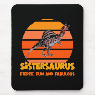 Alfombrilla De Ratón Hermanas Divertidas Saurio Hermana Dinosaurio Dise