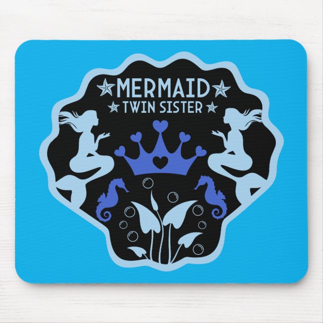 Alfombrilla De Ratón Hermanas Gemelas Sirena (Frente)