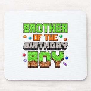 Alfombrilla De Ratón Hermano Del Cumpleañero Pixel Gaming Video Juego
