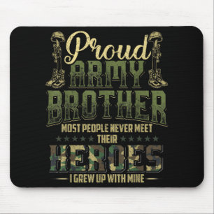 Alfombrilla De Ratón Hermano del Ejército Orgulloso Camisas Patrióticas