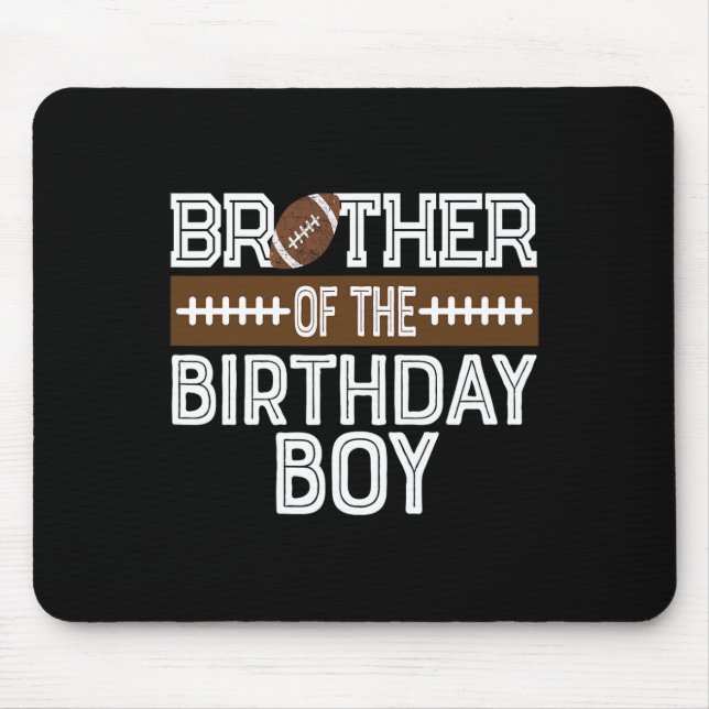 Alfombrilla De Ratón Hermano Del Fútbol De Cumpleaños Primer Cumpleaños (Frente)