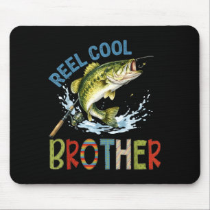 Alfombrilla De Ratón Hermano genial hermano pescador cumpleaños vintage