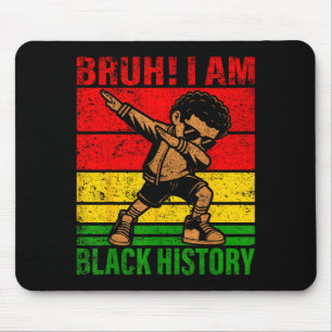 Alfombrilla De Ratón Hermano soy historia negra niños chicos hombres hi
