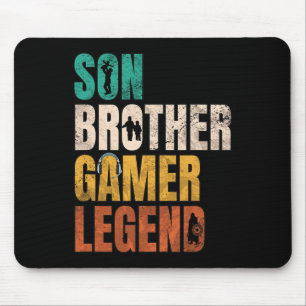 Alfombrilla De Ratón Hermano Video Gamer Leyenda Familia Pareja