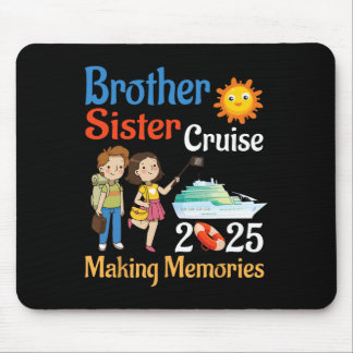 Alfombrilla De Ratón Hermano Y Hermana Crucero 2025 Viaje Haciendo Memo