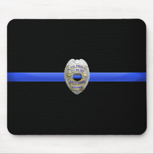 Alfombrilla De Ratón Hermanos que mantienen la insignia policial
