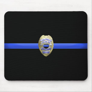 Alfombrilla De Ratón Hermanos que mantienen la insignia policial