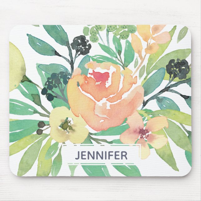 Alfombrilla De Ratón Hermosa acuarela de trineo dorado estrella lavanda (Frente)