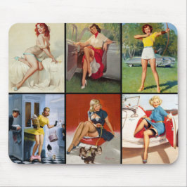 Alfombrilla De Ratón Hermosa almohadilla de ratón Chica retro vintage