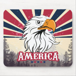 Alfombrilla De Ratón Hermosa bandera estadounidense / Mat de ratón águi