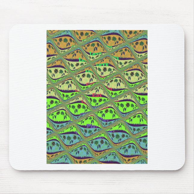 Alfombrilla De Ratón Hermosa Belleza Floral en Jardín Ecléctico (Frente)