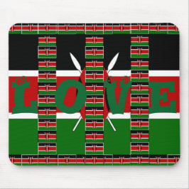 Alfombrilla De Ratón Hermosa Bonito Verde Rojo Únicamente Negro