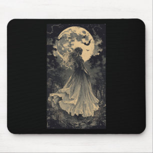 Alfombrilla De Ratón Hermosa Bruja Gótica Fantasía Vampiro Moonlight