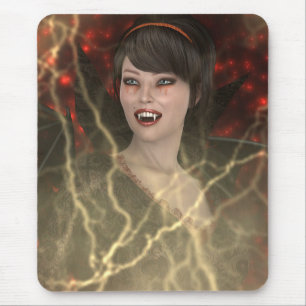 Alfombrilla De Ratón Hermosa Dama Vampiro Estilo de Bruja Perfecto para