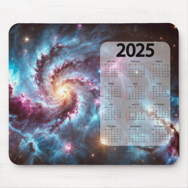 Alfombrilla De Ratón Hermosa imagen digital del calendario Cosmo 2025 (Frente)