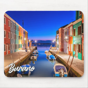 Alfombrilla De Ratón Hermosa Isla De Burano, Italia