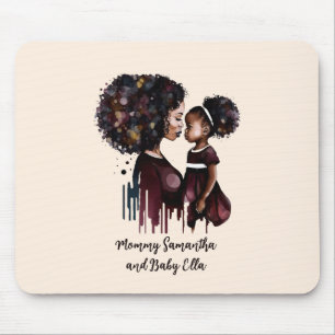 Alfombrilla De Ratón Hermosa mamá y hija negras (25)