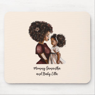 Alfombrilla De Ratón Hermosa mamá y hija negras (26)
