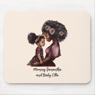 Alfombrilla De Ratón Hermosa mamá y hija negras (28)