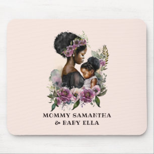 Alfombrilla De Ratón Hermosa mamá y hija negras (6)