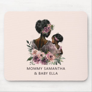 Alfombrilla De Ratón Hermosa mamá y hija negras (8)