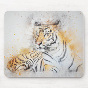 Alfombrilla De Ratón Hermosa pintura de tigres bengalíes