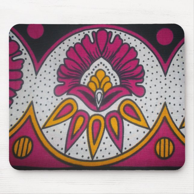 Alfombrilla De Ratón Hermosa pintura en motivos de tela africana (Frente)