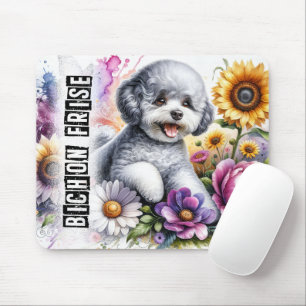 Alfombrilla De Ratón Hermosa raza de perro/Perro frito de Bichon