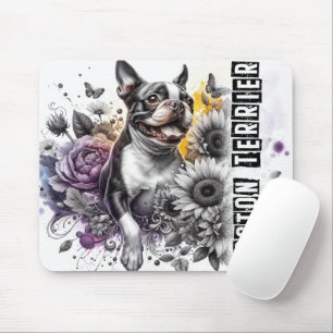 Alfombrilla De Ratón Hermosa raza de perro/Perro Terrier de Boston