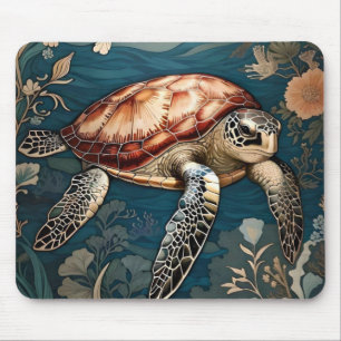 Alfombrilla De Ratón Hermosa tortuga submarina
