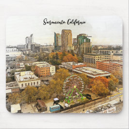 Alfombrilla De Ratón Hermosa vista de Ciudad de Sacramento California