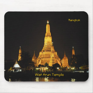 Alfombrilla De Ratón Hermosa vista nocturna de Bangkok