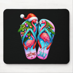 Alfombrilla De Ratón Hermosas Chanclas De Flamenco Tropicales De Verano
