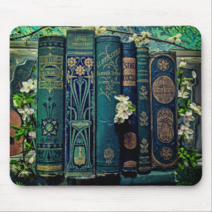 Alfombrilla De Ratón Hermosas espinas de libros (verdes)