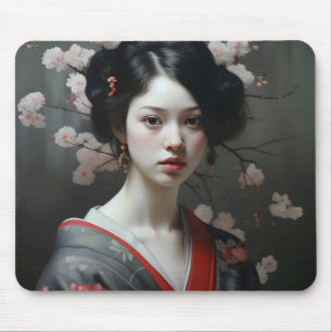Alfombrilla De Ratón Hermosas flores de Geisha