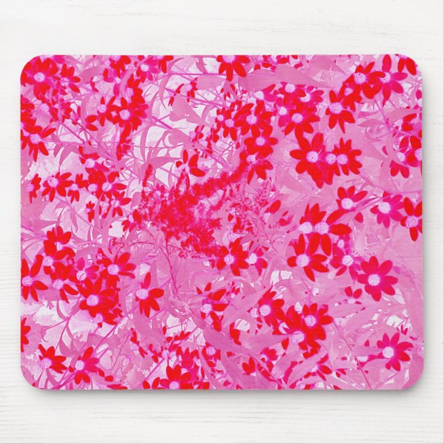 Alfombrilla De Ratón Hermosas Flores Rojas (Frente)