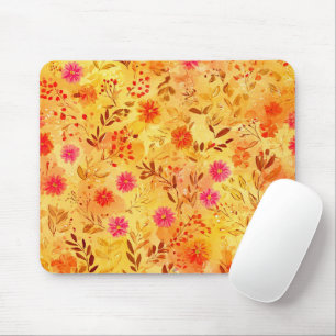 Alfombrilla De Ratón Hermosas flores silvestres acuarela