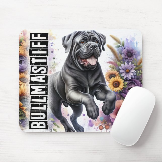 Alfombrilla De Ratón Hermosas Razas de Perro/Perro Bullmastiff (Con ratón)